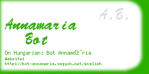 annamaria bot business card